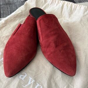 Jenni Kayne Red Suede Mules